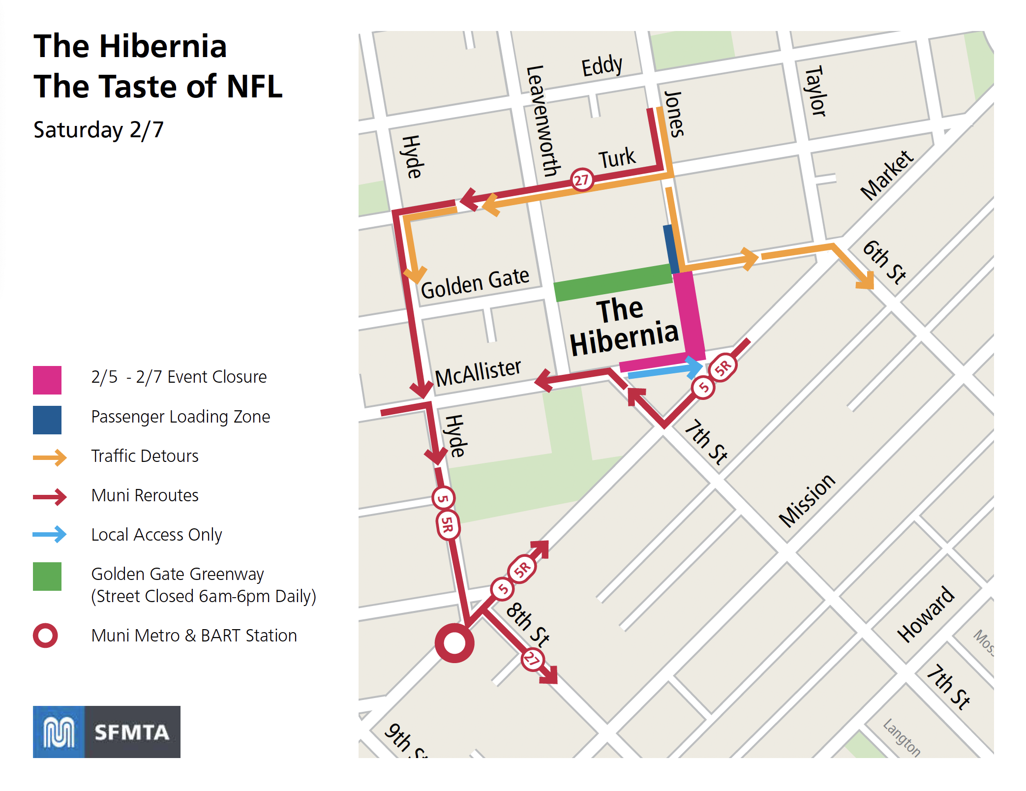 Super Bowl road closures in San Francisco